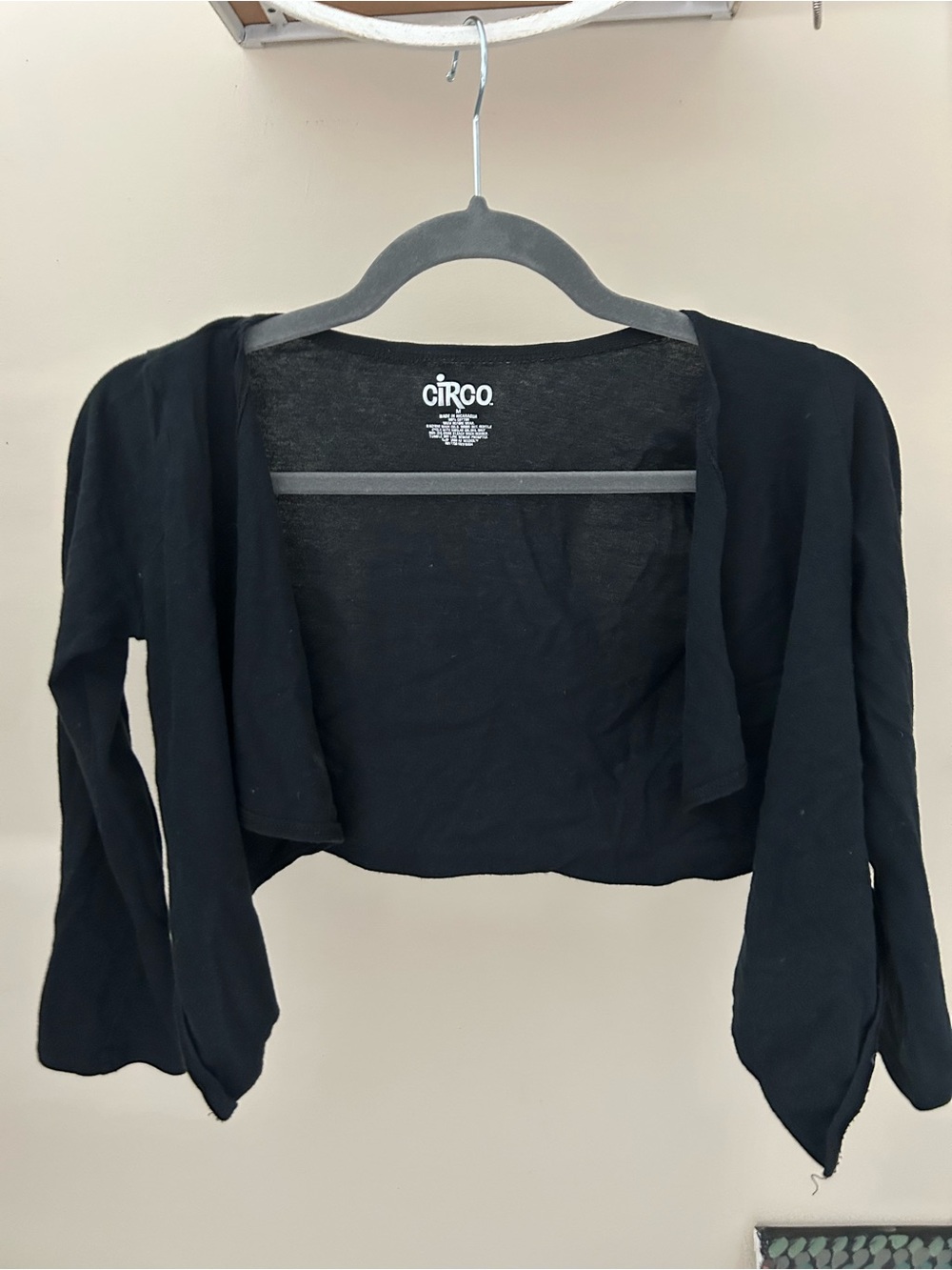 Circo Black Cropped Cardigan Kids’ Medium
